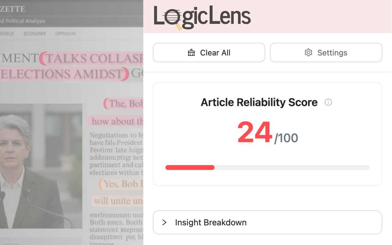Article reliability scoring